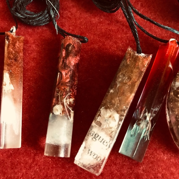 🍂☃️2 for $15!☃️🍂HANDMADE Jewelry Set: Dipped - Picture 2 of 5